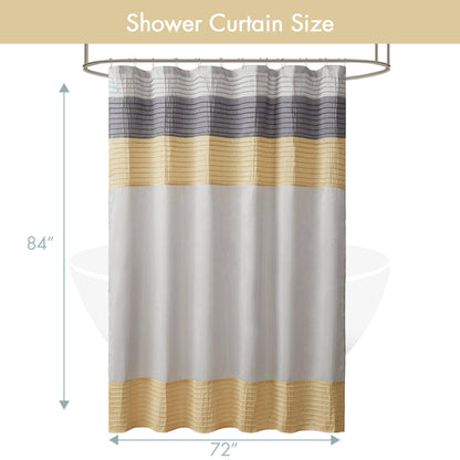 Madison Park Amherst Faux Silk Shower Curtain