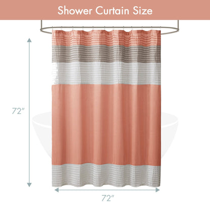 Madison Park Amherst Faux Silk Shower Curtain