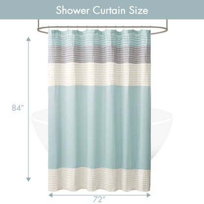 Madison Park Amherst Faux Silk Shower Curtain