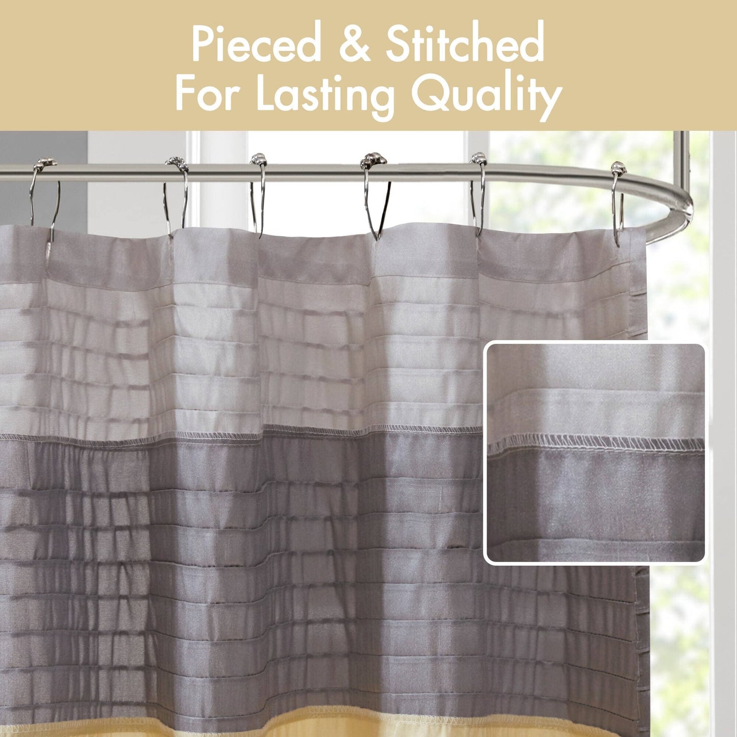 Madison Park Amherst Faux Silk Shower Curtain