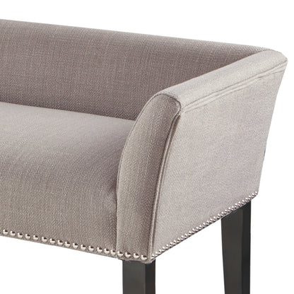Banc rembourré Madison Park Welburn 49,5 avec dossier et pieds en bois