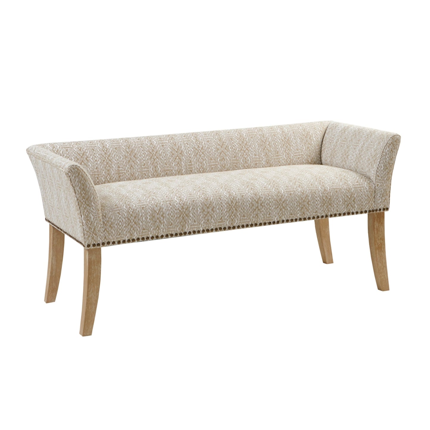 Banc rembourré Madison Park Welburn 49,5 avec dossier et pieds en bois