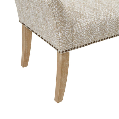 Banc rembourré Madison Park Welburn 49,5 avec dossier et pieds en bois