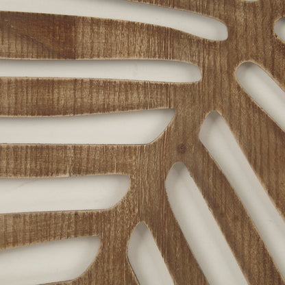 Madison Park Birch Palms Birch Botanical Two-tone Wood Panel Wall Decor Set
