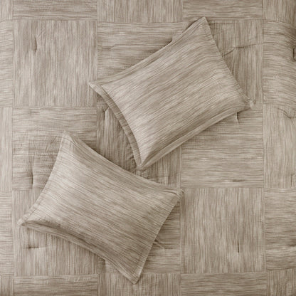Madison Park Clayton 7 Piece Printed Seersucker Comforter Set