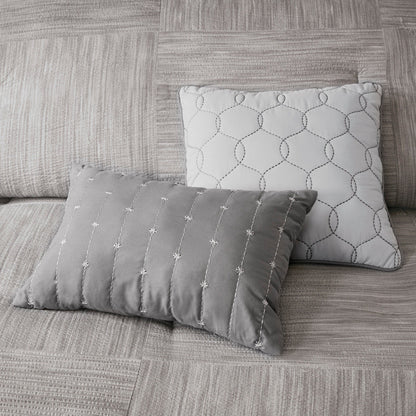 Madison Park Clayton 7 Piece Printed Seersucker Comforter Set