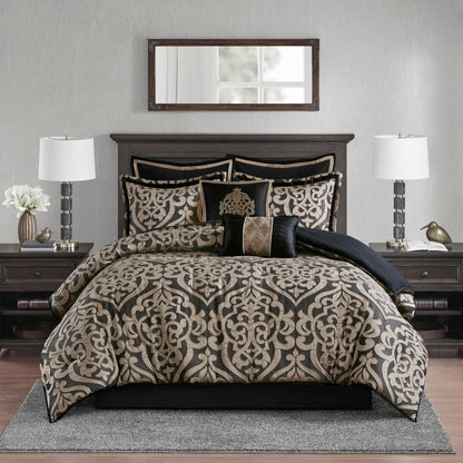 Madison Park Dillon 8 Piece Jacquard Comforter Set