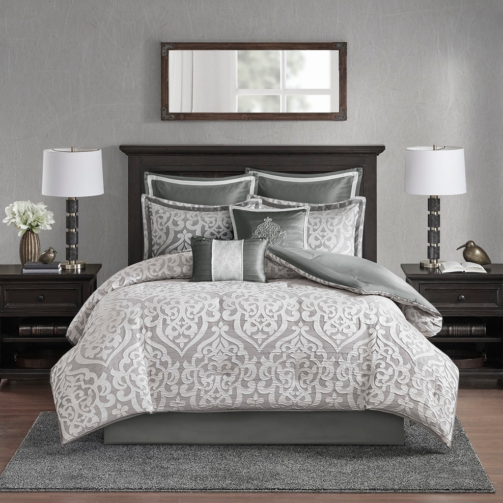 Madison Park Dillon 8 Piece Jacquard Comforter Set
