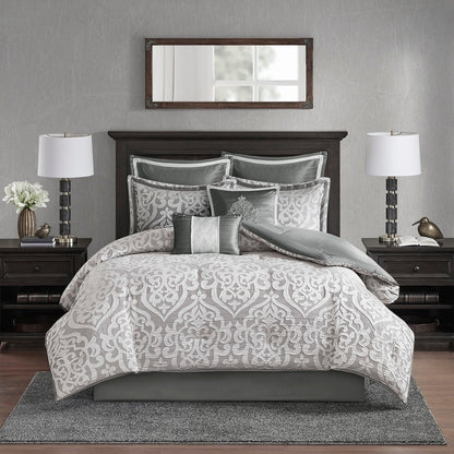 Madison Park Dillon 8 Piece Jacquard Comforter Set