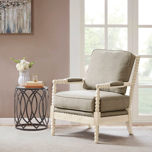 Madison Park Donohue Turned Wood Frame Armchair