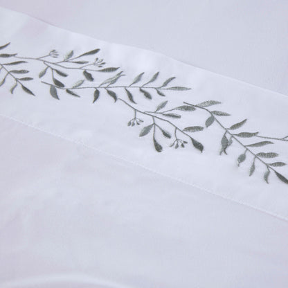 Madison Park Embroidered Microfiber 4 PC Sheet Set