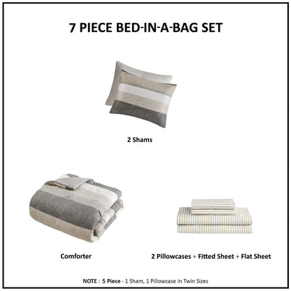 Madison Park Essentials Deacon Comforter Set with Bed Sheets