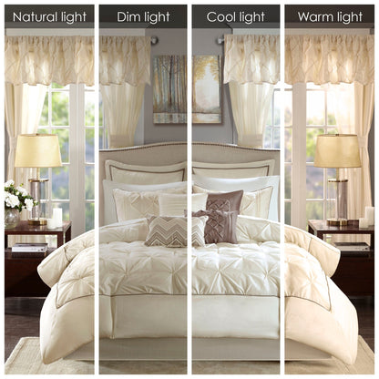Madison Park Essentials Loretta 24-Piece Room in a Bag with Window Panels and Sheet Set