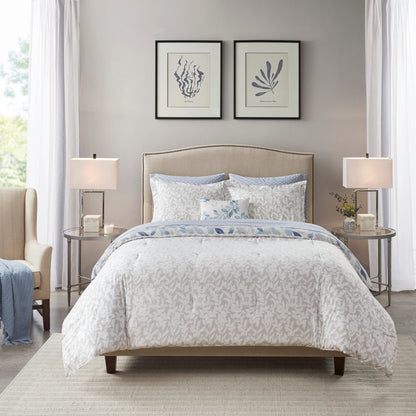 Madison Park Essentials Thelma Reversible Comforter Set with Bed Sheets
