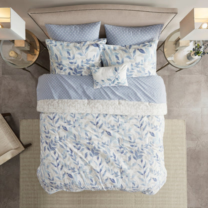 Madison Park Essentials Thelma Reversible Comforter Set with Bed Sheets