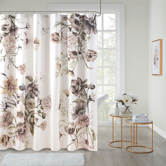 Madison Park Gisele Printed Cotton Shower Curtain