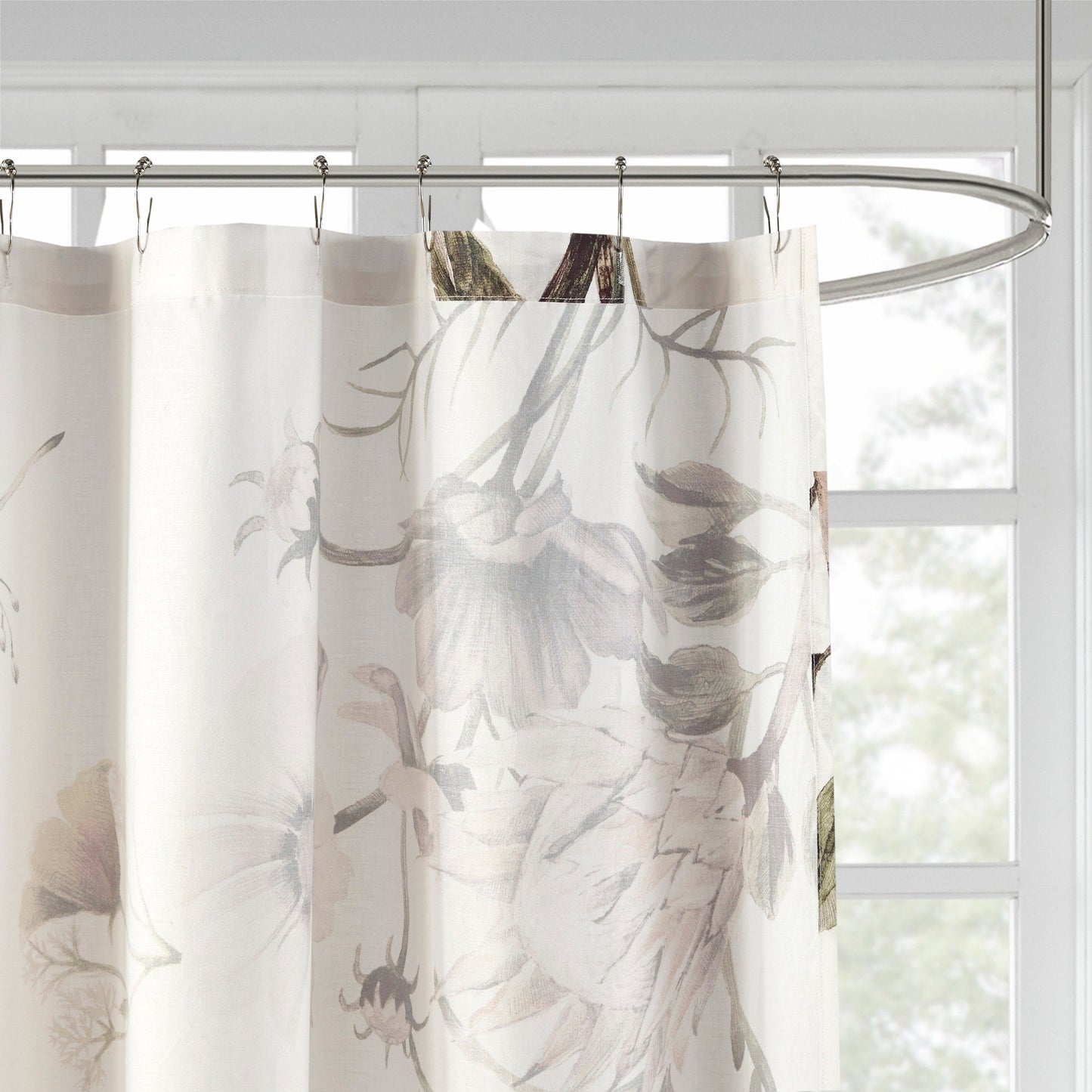 Madison Park Gisele Printed Cotton Shower Curtain