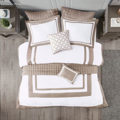 Madison Park Lexington 8 Piece Comforter and Quilt Set Collection