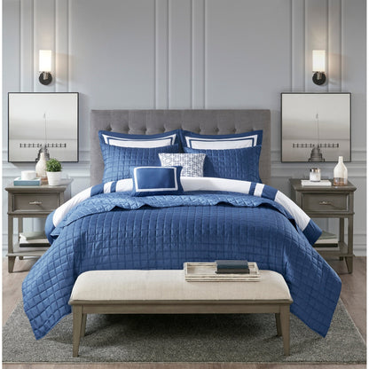 Madison Park Lexington 8 Piece Comforter and Quilt Set Collection