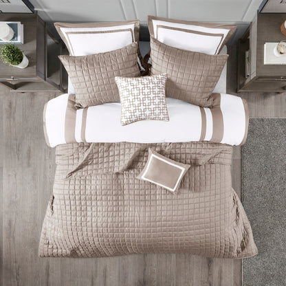 Madison Park Lexington 8 Piece Comforter and Quilt Set Collection
