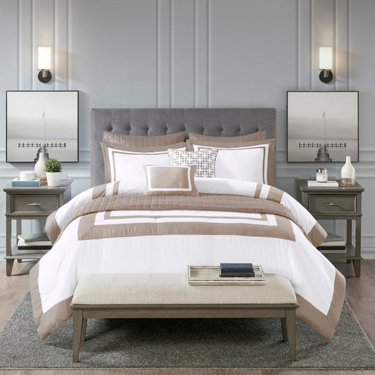 Madison Park Lexington 8 Piece Comforter and Quilt Set Collection