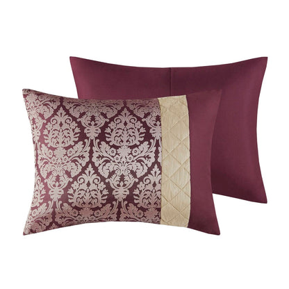 Madison Park Lily 6 Piece Jacquard Comforter Set with Throw Pillows
