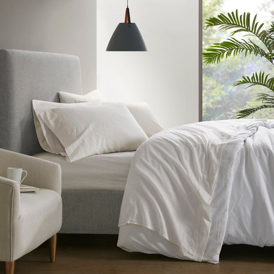 Madison Park Linen Blend 4PC Sheet Set