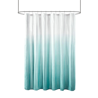 Madison Park Loire Ombre Printed Seersucker Shower Curtain