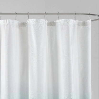 Madison Park Loire Ombre Printed Seersucker Shower Curtain