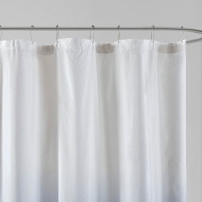 Madison Park Loire Ombre Printed Seersucker Shower Curtain