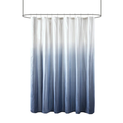 Madison Park Loire Ombre Printed Seersucker Shower Curtain