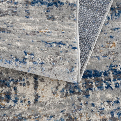 Madison Park Marie Blue/ Cream Abstract Area Rug