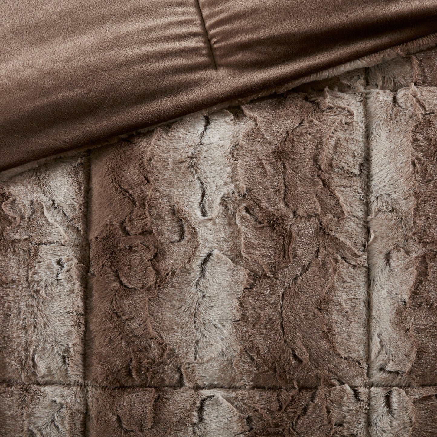 Madison Park Marselle Faux Fur Comforter Set
