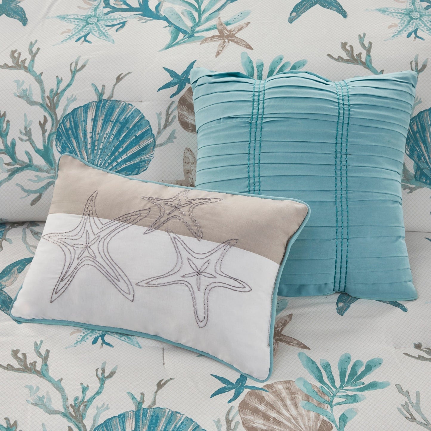 Madison Park Pacific Grove 7 Piece Cotton Sateen Comforter Set
