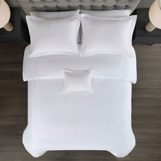 Madison Park Signature 500 Thread Count Luxury Collection 100% Cotton Sateen Embroidered Duvet Cover Set