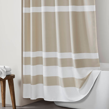Madison Park Spa Waffle Shower Curtain with 3M Treatment