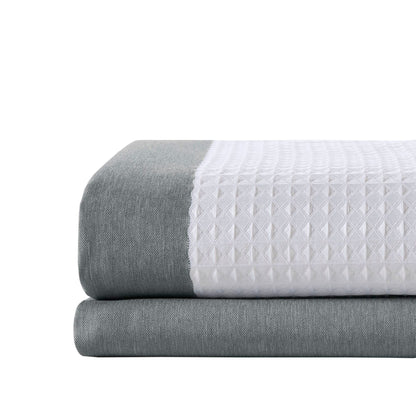Madison Park Spa Waffle Shower Curtain with 3M Treatment