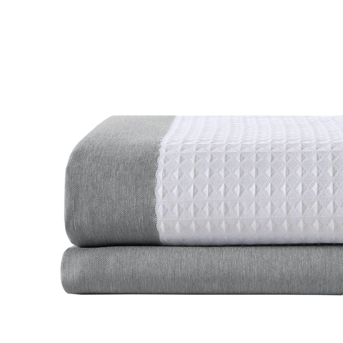Madison Park Spa Waffle Shower Curtain with 3M Treatment