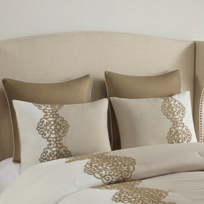 Madison Park Vera 8 Piece Embroidered Microfiber Comforter Set