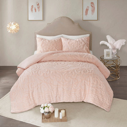 Madison Park Virginia Tufted Cotton Chenille Medallion Duvet Cover Set