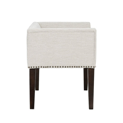 Banc rembourré Madison Park Welburn 49,5 avec dossier et pieds en bois