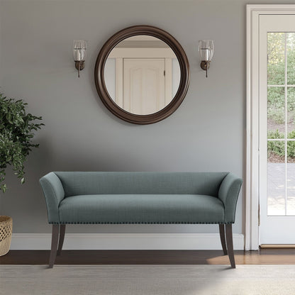 Banc rembourré Madison Park Welburn 49,5 avec dossier et pieds en bois