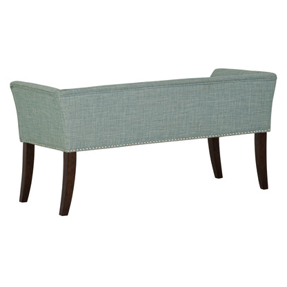 Banc rembourré Madison Park Welburn 49,5 avec dossier et pieds en bois