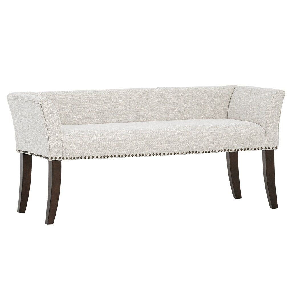 Banc rembourré Madison Park Welburn 49,5 avec dossier et pieds en bois