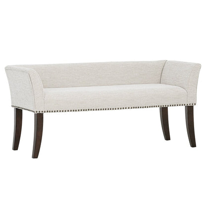 Banc rembourré Madison Park Welburn 49,5 avec dossier et pieds en bois