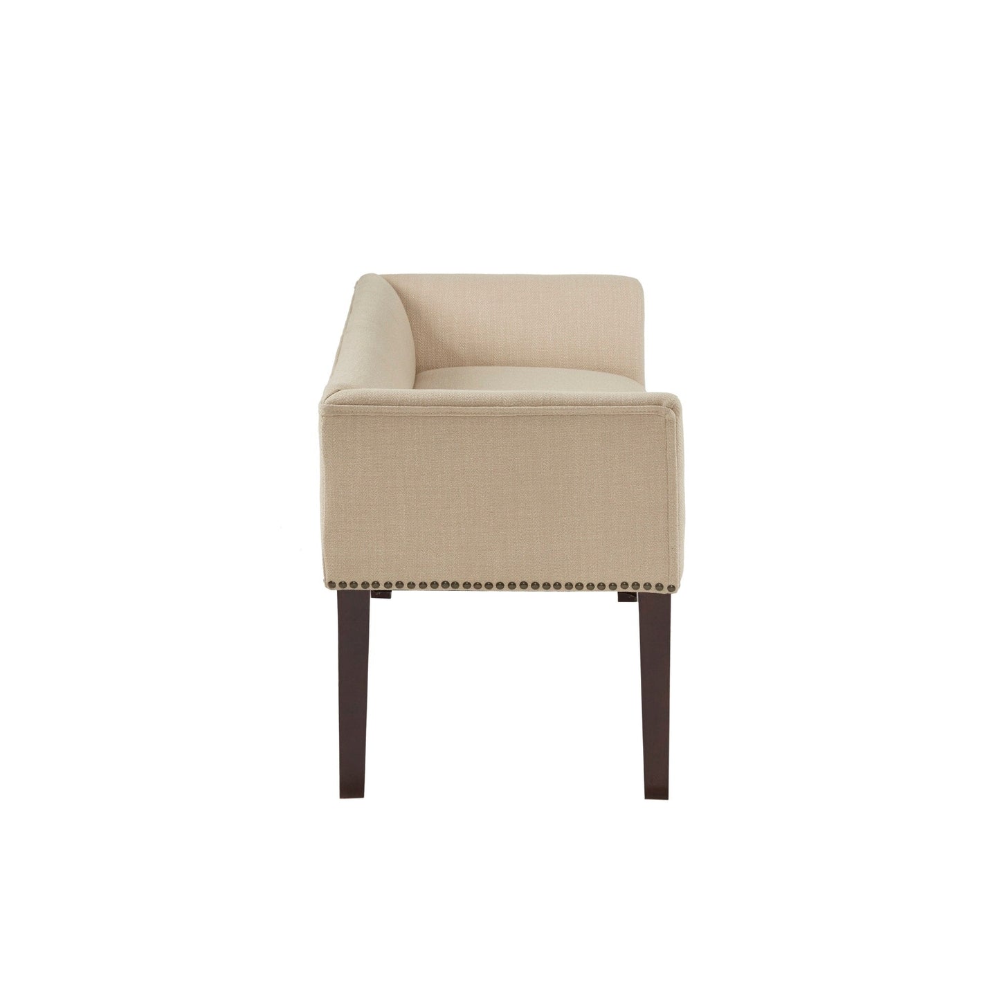 Banc rembourré Madison Park Welburn 49,5 avec dossier et pieds en bois