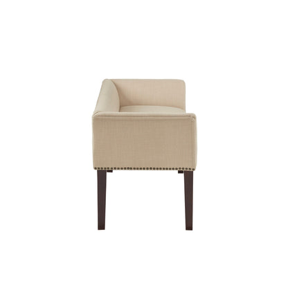 Banc rembourré Madison Park Welburn 49,5 avec dossier et pieds en bois