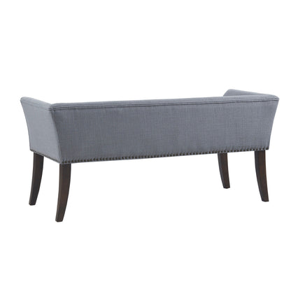 Banc rembourré Madison Park Welburn 49,5 avec dossier et pieds en bois