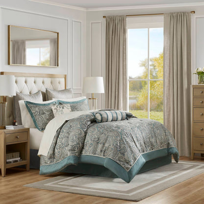 Madison Park Whitman 12 Piece Comforter Set with Cotton Bed Sheets