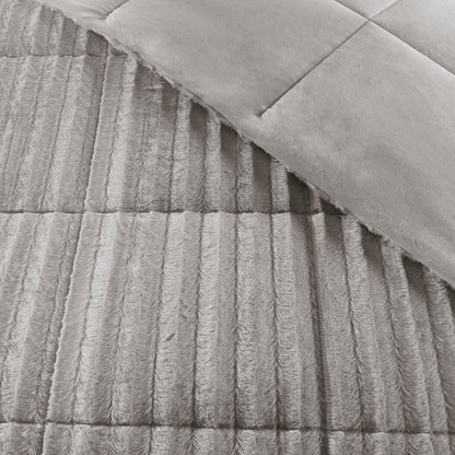 Madison Park York Faux Fur Comforter Mini Set